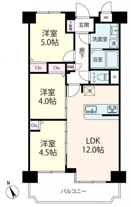 ユニハイム千船3番館の間取り図