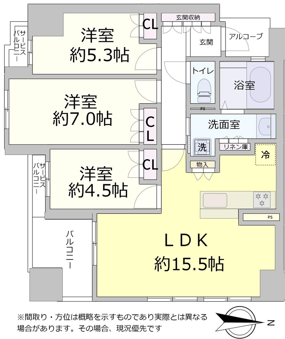 グレイスロワ福島の間取り図