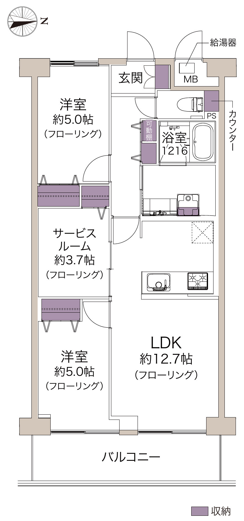 マンハイム弁天町の間取り図